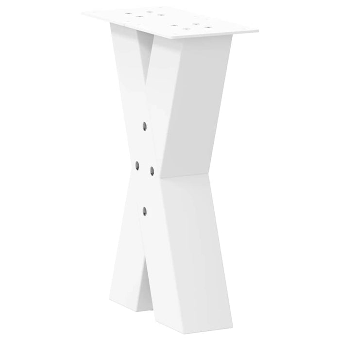 Coffee Table Legs X-Shaped 2 pcs White 28x(42-43) cm Steel