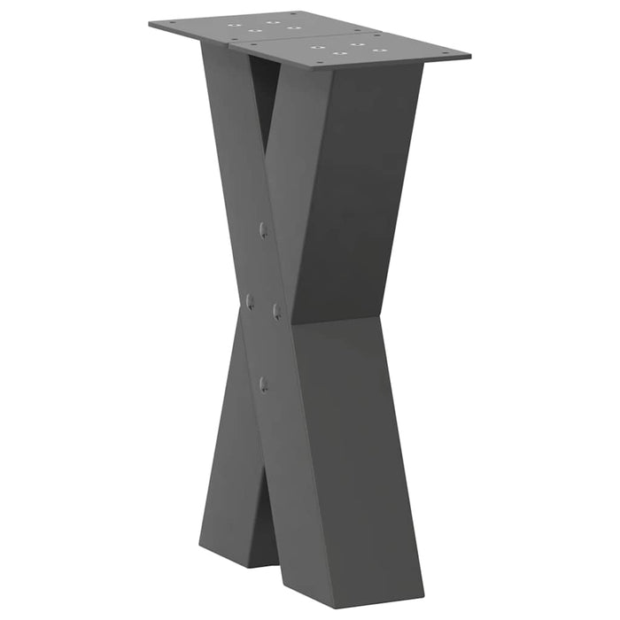 Coffee Table Legs X-Shaped 2 pcs Anthracite 28x(42-43) cm Steel