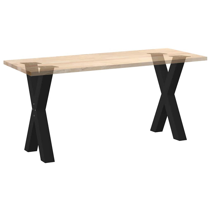 Dining Table Legs X-Shaped 2 pcs Black 50x(72-73) cm Steel