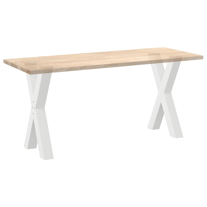 Dining Table Legs X-Shaped 2 pcs White 60x(72-73) cm Steel