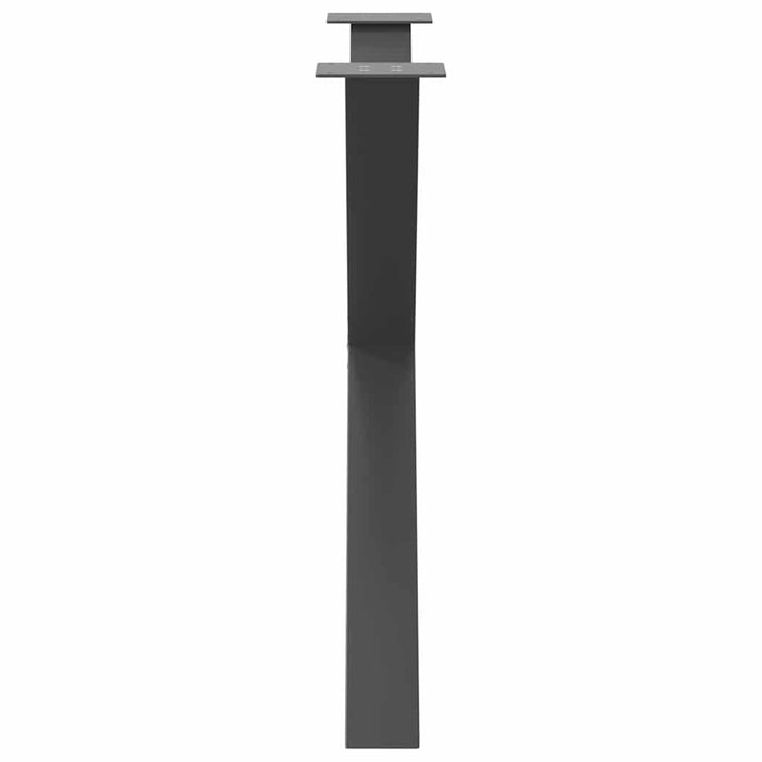 Dining Table Legs X-Shaped 2 pcs Anthracite 90x(72-73) cm Steel