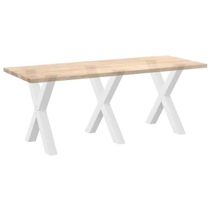 Dining Table Legs X-Shaped 3 pcs White 70x(72-73) cm Steel