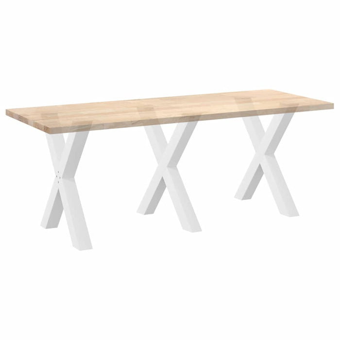 Dining Table Legs X-Shaped 3 pcs White 80x(72-73) cm Steel