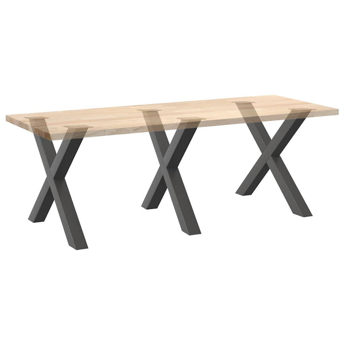 Dining Table Legs X-Shaped 3 pcs Anthracite 90x(72-73) cm Steel