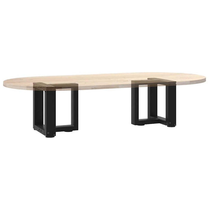 Coffee Table Legs T-Shaped 2 pcs Black 30x25x(30-31) cm Steel