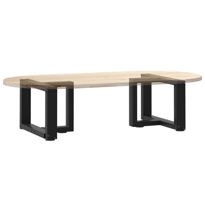 Coffee Table Legs T-Shaped 2 pcs Black 40x25x(30-31) cm Steel