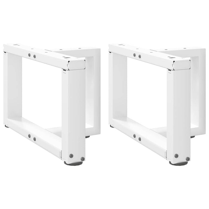 Coffee Table Legs T-Shaped 2 pcs White 40x25x(30-31) cm Steel