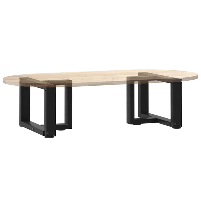 Coffee Table Legs T-Shaped 2 pcs Black 50x25x(30-31) cm Steel