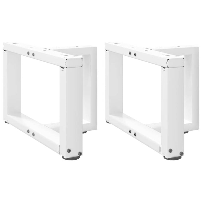 Coffee Table Legs T-Shaped 2 pcs White 50x25x(30-31) cm Steel