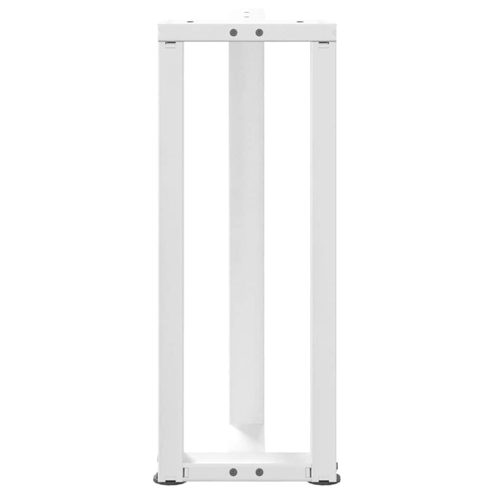 Console Table Legs T-Shaped 2 pcs White 25x28x(72-73) cm Steel