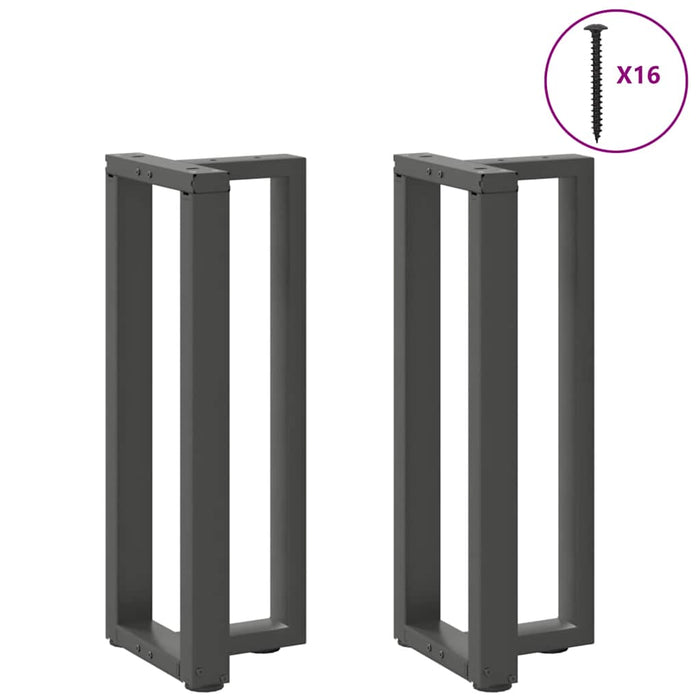 Console Table Legs T-Shaped 2 pcs Anthracite 38x25x(72-73) cm Steel