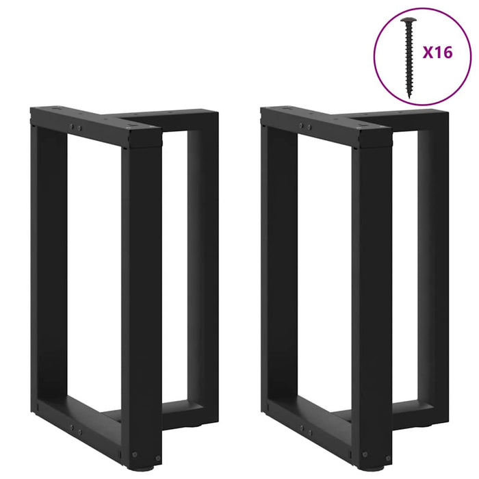 Dining Table Legs T-Shaped 2 pcs Black 50x35x(72-73) cm Steel