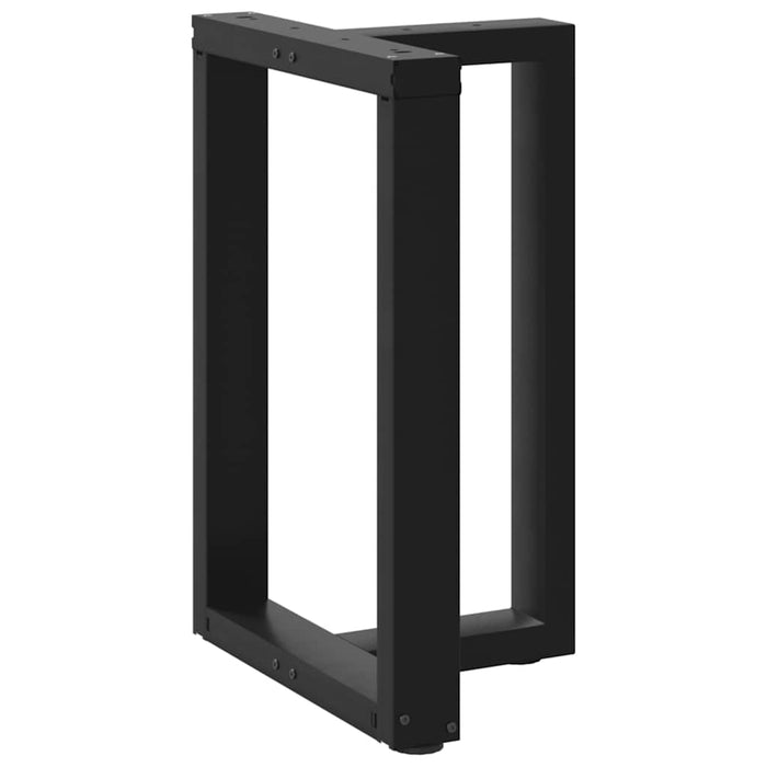 Picioare de masă în formă de T 2 buc Negru 60x35x(72-73) cm Oțel