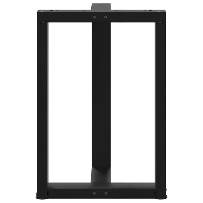 Picioare de masă în formă de T 2 buc Negru 60x35x(72-73) cm Oțel