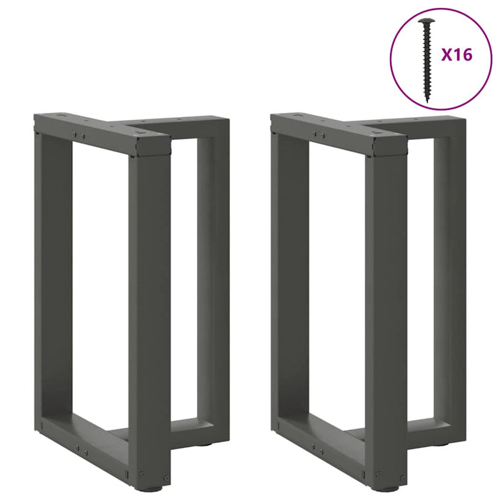 Dining Table Legs T-Shaped 2 pcs Anthracite 60x35x(72-73) cm Steel