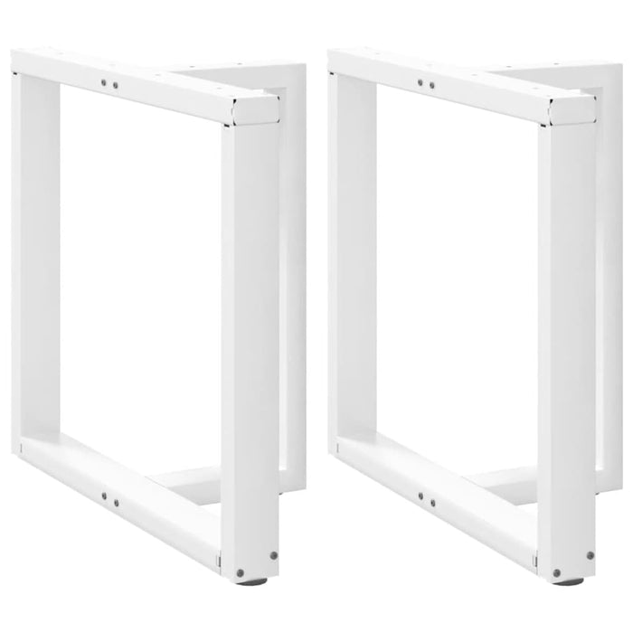 Dining Table Legs T-Shaped 2 pcs White 70x35x(72-73) cm Steel