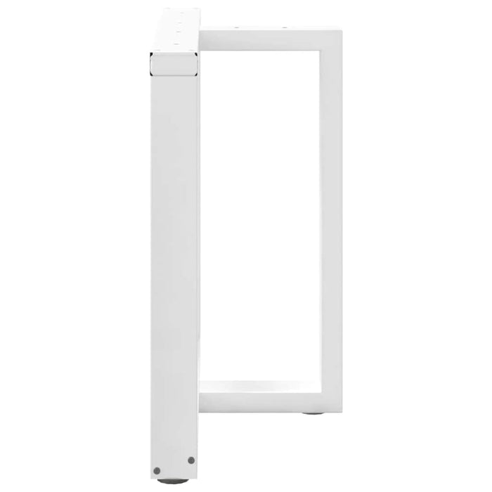 Dining Table Legs T-Shaped 2 pcs White 70x35x(72-73) cm Steel