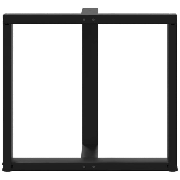 Picioare de masă în formă de T 2 buc Negru 80x35x(72-73) cm Oțel