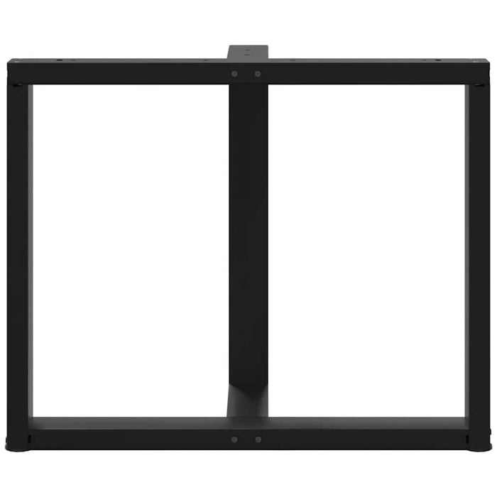 Picioare pentru masă în formă de T 2 buc Negru 100x35x(72-73) cm Oțel