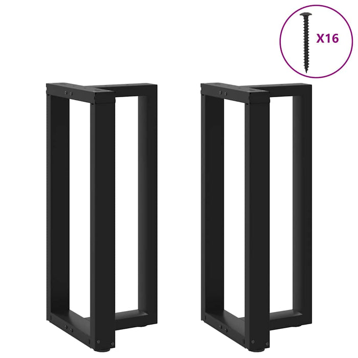 Picioare mese de bar în formă de T 2 buc Negru 40x35x(90-91) cm Oțel