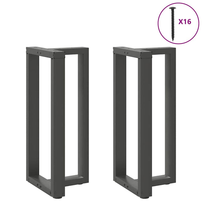 Bar Table Legs T-Shaped 2 pcs Anthracite 50x35x(90-91) cm Steel