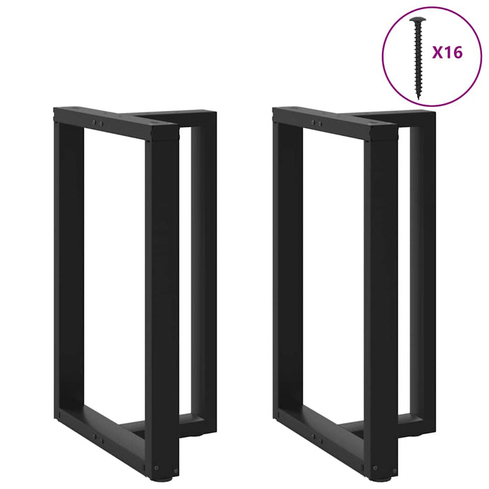 Picioare mese de bar în formă de T 2 buc Negru 60x35x(90-91) cm Oțel