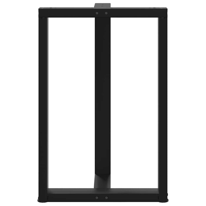 Picioare mese de bar în formă de T 2 buc Negru 60x35x(90-91) cm Oțel