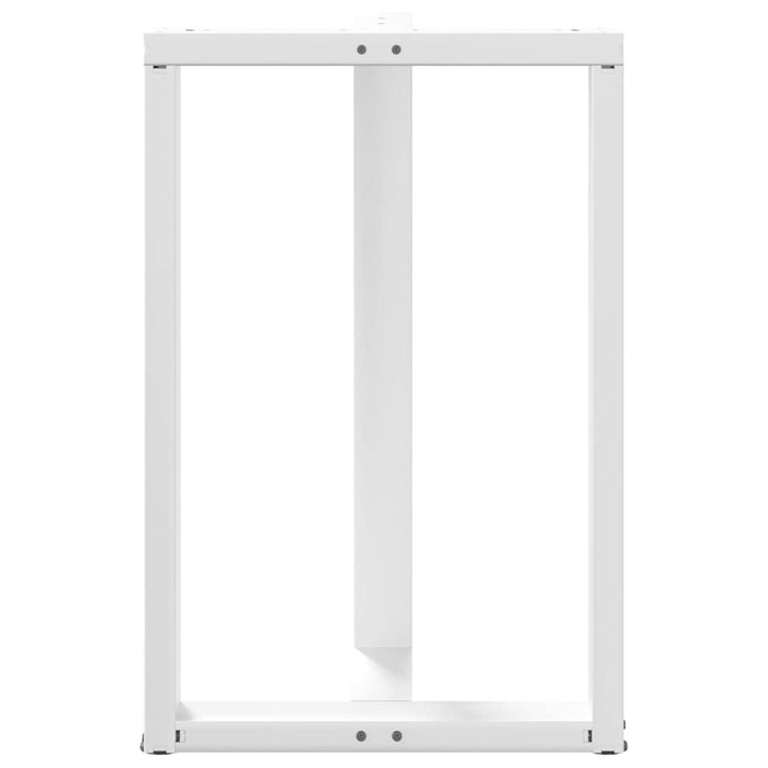 Picioare mese de bar în formă de T 2 buc Alb 60x35x(90-91) cm Oțel