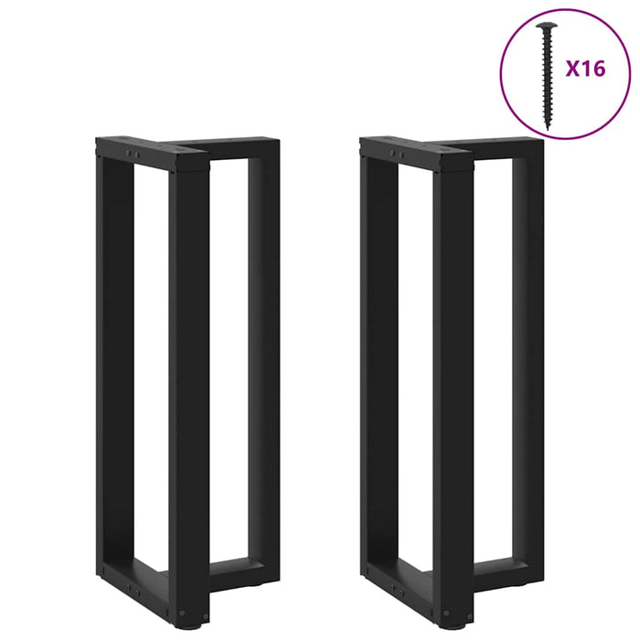 Picioare mese de bar în formă de T 2 buc Negru 40x35x(100-101) cm Oțel