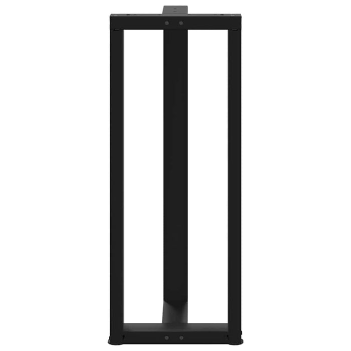 Picioare mese de bar în formă de T 2 buc Negru 50x35x(100-101) cm Oțel