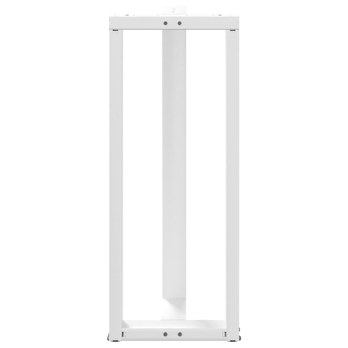 Picioare mese de bar în formă de T 2 buc Alb 50x35x(100-101) cm Oțel