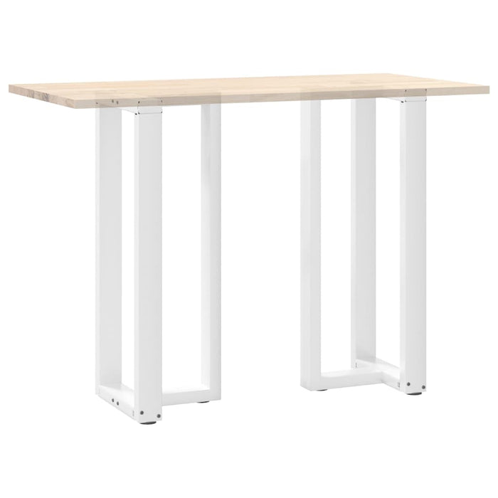 Picioare mese de bar în formă de T 2 buc Alb 50x35x(100-101) cm Oțel