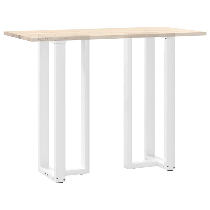 Picioare mese de bar în formă de T 2 buc Alb 40x35x(110-111) cm Oțel