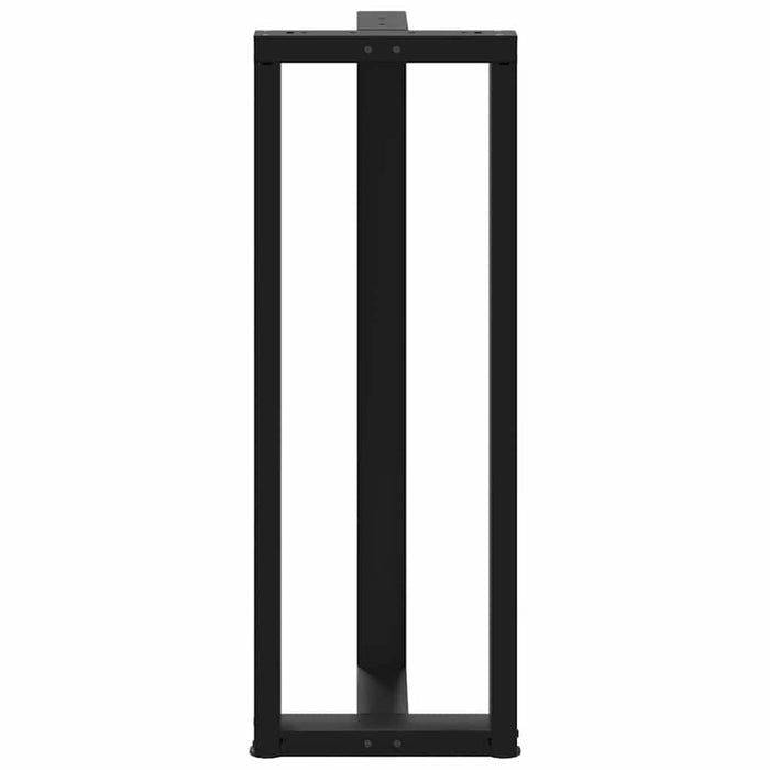 Bar Table Legs T-Shaped 2 pcs Black 50x35x(110-111) cm Steel