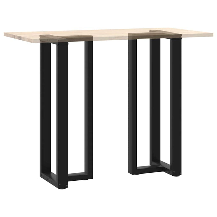 Bar Table Legs T-Shaped 2 pcs Black 50x35x(110-111) cm Steel