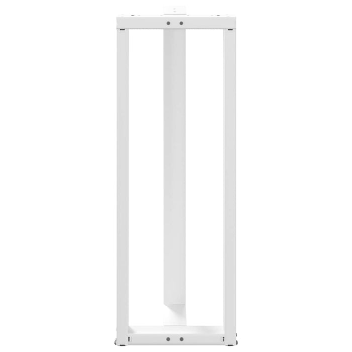 Picioare mese de bar în formă de T 2 buc Alb 50x35x(110-111) cm Oțel