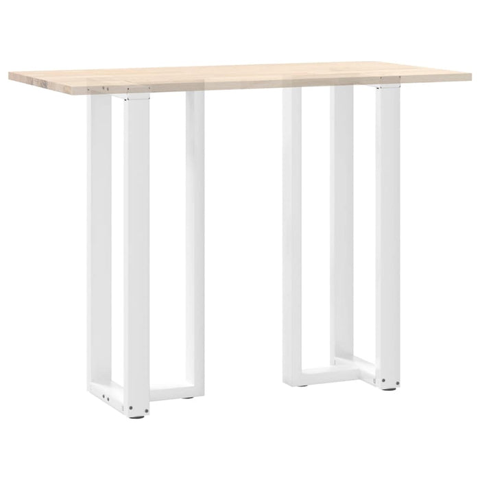 Picioare mese de bar în formă de T 2 buc Alb 50x35x(110-111) cm Oțel