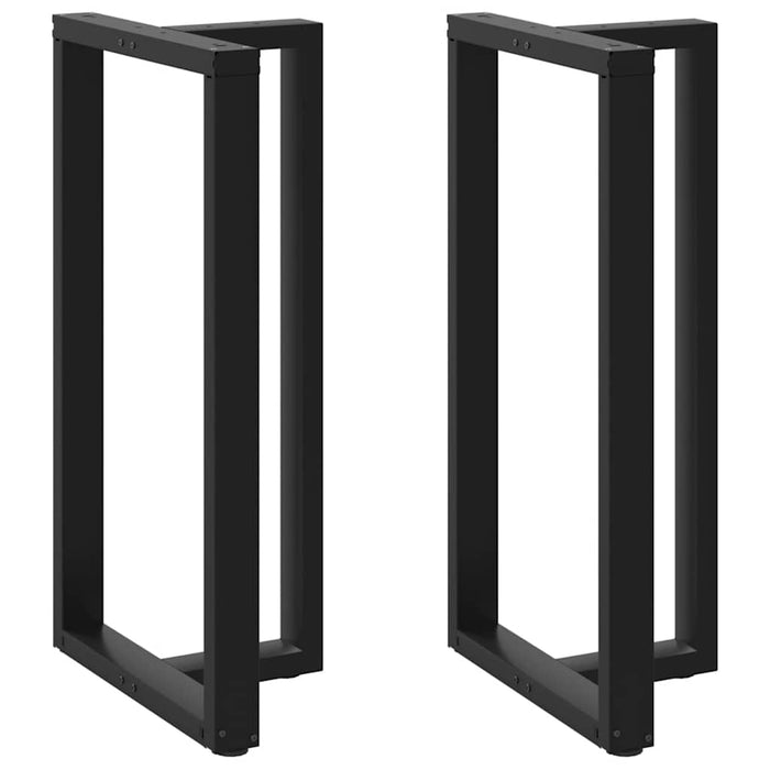 Picioare mese de bar în formă de T 2 buc Negru 60x35x(110-111) cm Oțel