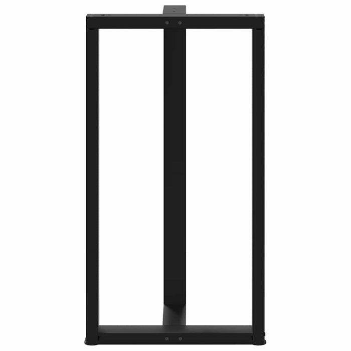 Picioare mese de bar în formă de T 2 buc Negru 60x35x(110-111) cm Oțel