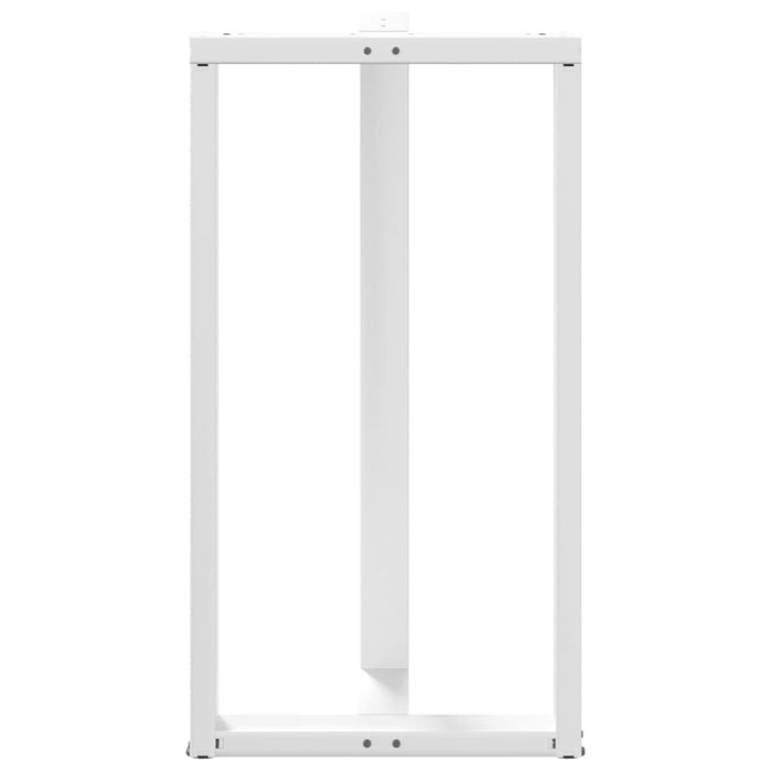 Picioare mese de bar în formă de T 2 buc Alb 60x35x(110-111) cm Oțel