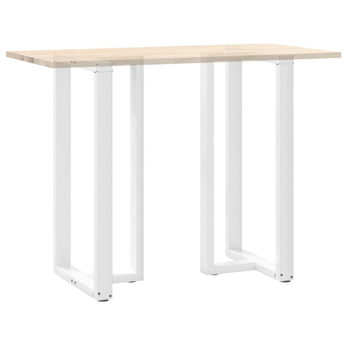 Picioare mese de bar în formă de T 2 buc Alb 60x35x(110-111) cm Oțel