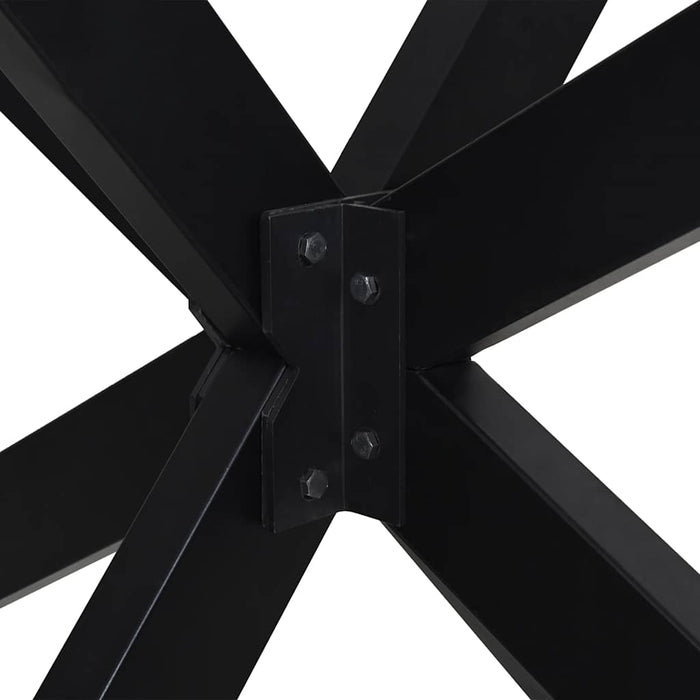 Dining Table Leg Spider Shape Black 85x85x(72-73) cm Steel