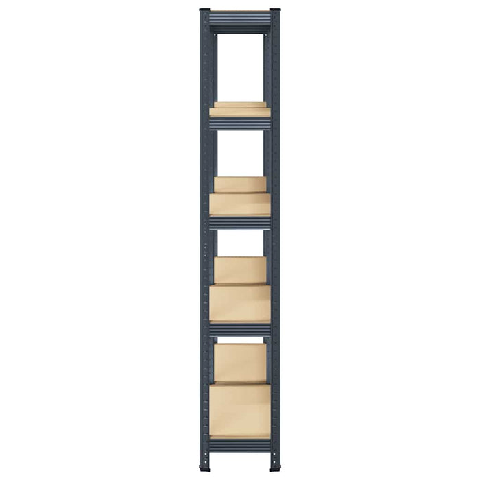 5-Layer Storage Shelves 2 pcs Anthracite Steel&Engineered Wood