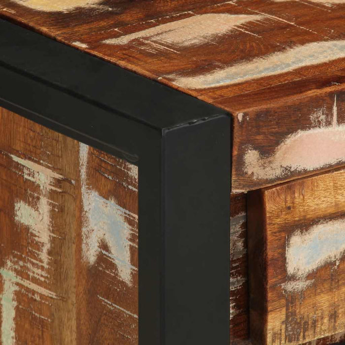 Bedside Cabinet Multicolour 40x30x50 cm Solid Wood Reclaimed