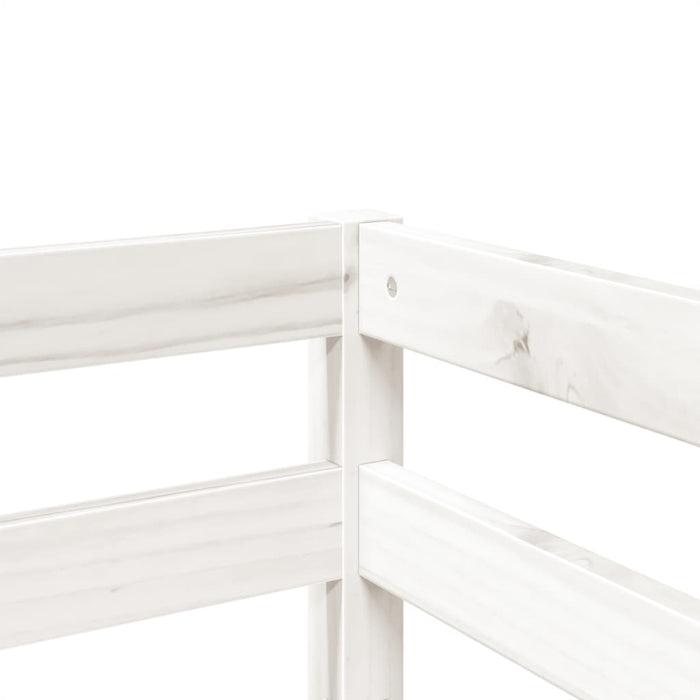 Kids' Loft Bed without Mattress White 90x190 cm Solid Wood Pine