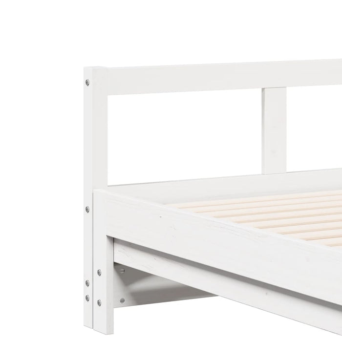 Daybed without Mattress White 90x200 cm Solid Wood Pine