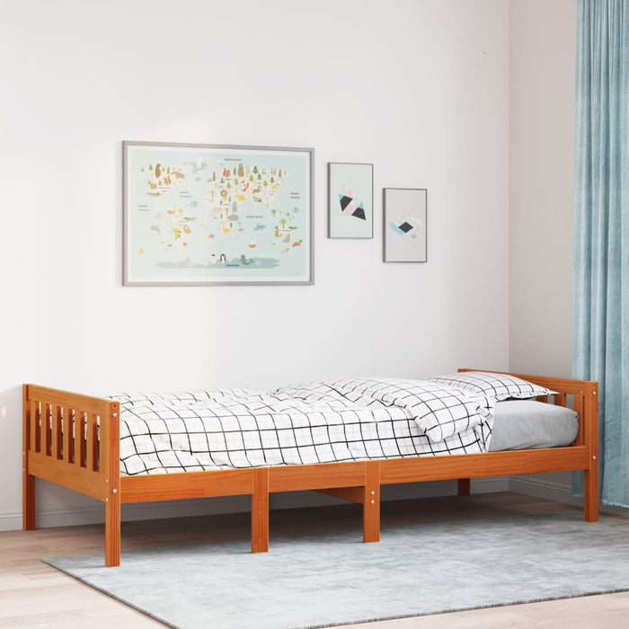 Children's Bed without Mattress Wax Brown 80x200 cm Solid Wood Pine