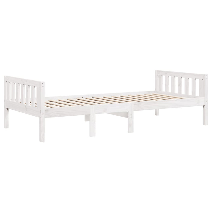 Children's Bed without Mattress White 75x190 cm Solid Wood Pine