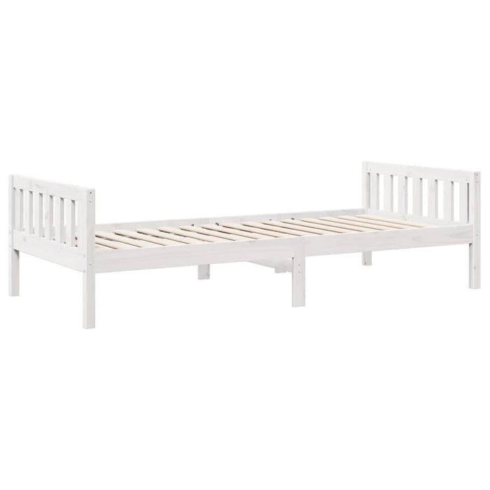 Children's Bed without Mattress White 75x190 cm Solid Wood Pine