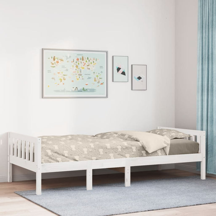 Children's Bed without Mattress White 75x190 cm Solid Wood Pine